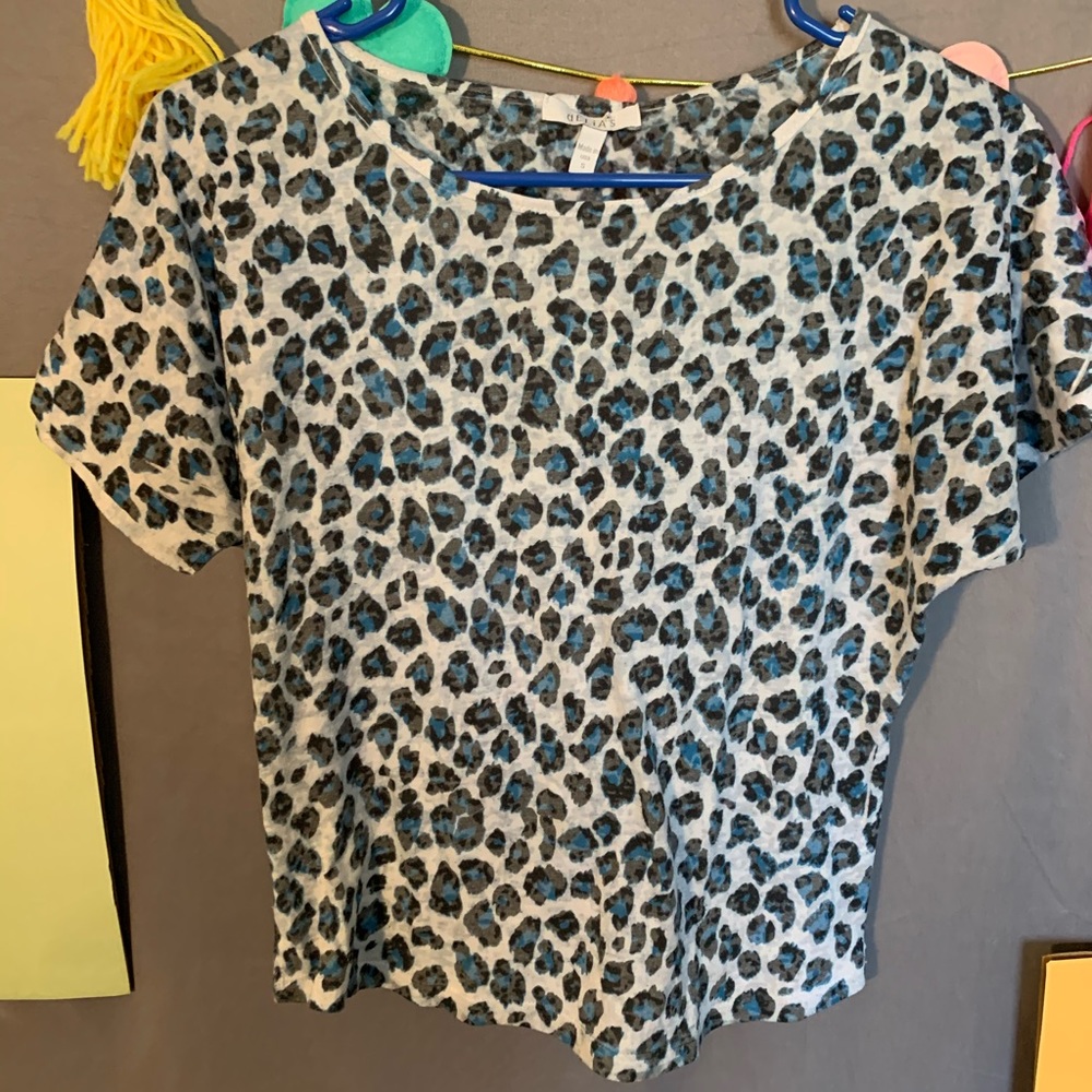Delias cheetah print crop top